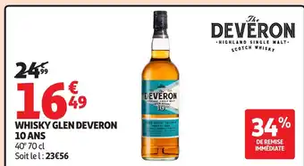 Auchan GLEN DEVERON Whisky offre