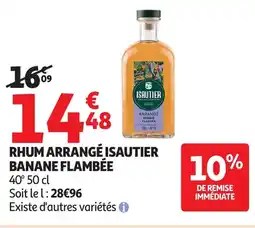 Auchan Rhum arrangé isautier banane flambée offre