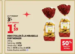 Auchan FORTWENGER Mini stollen à la mirabelle offre