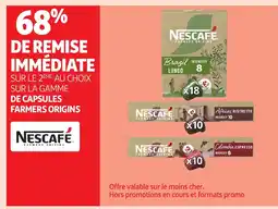 Auchan NESCAFE Sur la gamme de capsules farmers origins offre