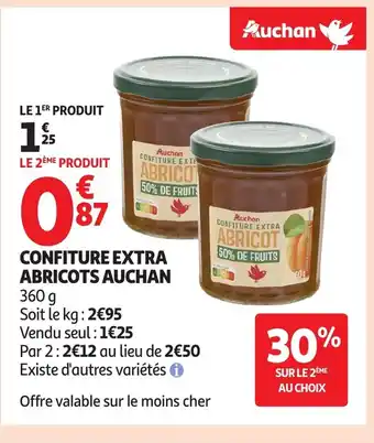 Auchan AUCHAN Confiture extra abricots offre