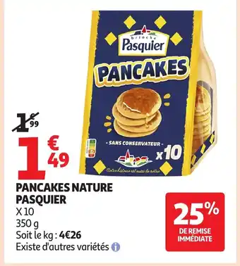 Auchan PASQUIER Pancakes nature offre
