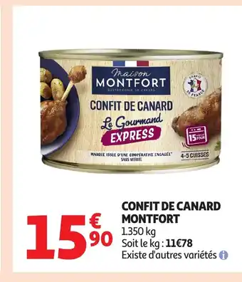 Auchan MONTFORT Confit de canard offre