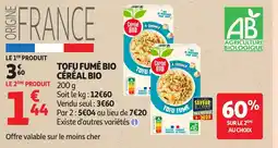 Auchan CÉRÉAL BIO Tofu fumé bio offre