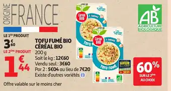 Auchan CÉRÉAL BIO Tofu fumé bio offre