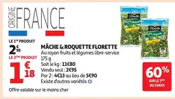 Auchan FLORETTE Mâche & roquette offre