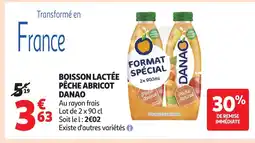 Auchan DANAO Boisson lactée spécial pêche abricot offre