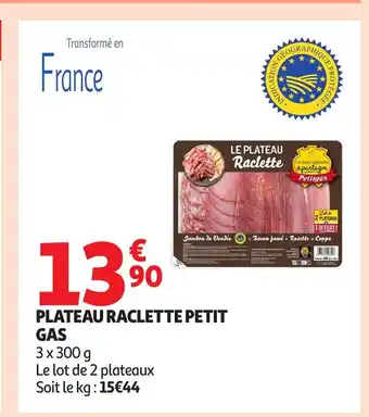 Auchan Plateau raclette petit gas offre