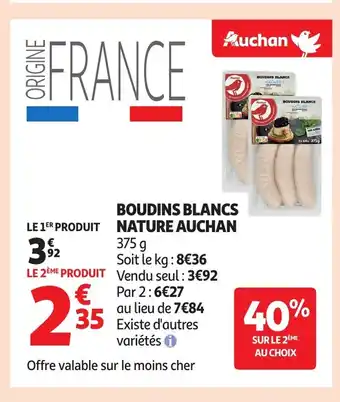 Auchan AUCHAN Boudins blancs nature offre