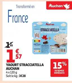 Auchan AUCHAN Yaourt stracciatella offre