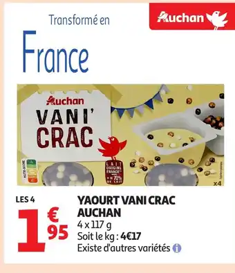 Auchan AUCHAN Yaourt vani crac offre