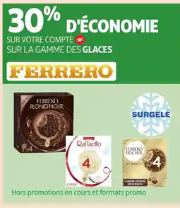 Auchan FERRERO Sur la gamme des glaces offre