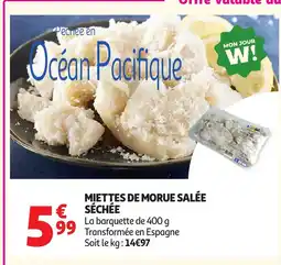 Auchan Miettes de morue salée séchée offre