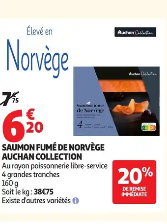 Auchan AUCHAN COLLECTION Saumon fumé de norvège offre