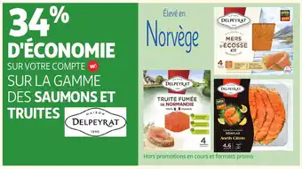 Auchan DELPEYRAT Sur la gamme des saumons et truites offre