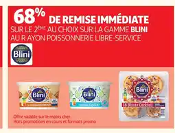 Auchan BLINIS Sur la gamme blini au rayon poissonnerie libre-service offre