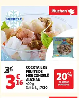 Auchan AUCHAN Cocktail de fruits de mer congelé offre
