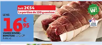 Auchan Viande bovine rumsteak offre