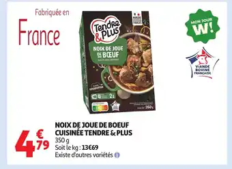 Auchan TENDRE & PLUS Noix de joue de boeuf cuisinée offre