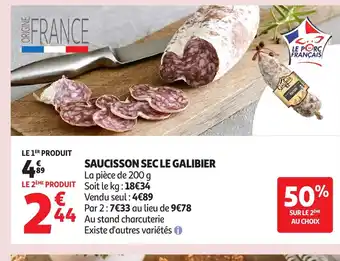 Auchan Saucisson sec le galibier offre