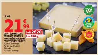 Auchan Comté juraflore fort des rousses aop filière auchan cultivons le bon offre