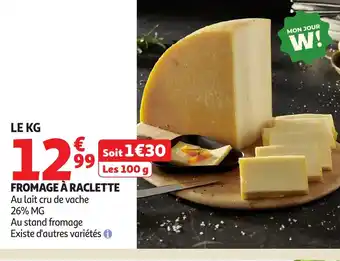 Auchan Fromage à raclette offre
