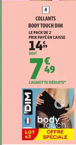Auchan DIM Collants body touch offre