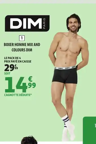Auchan DIM Boxer homme mix and colours offre