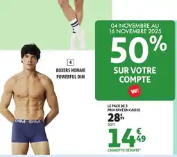 Auchan DIM Boxers homme powerful offre
