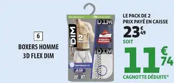 Auchan DIM Boxers homme 3d flex offre