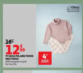 Auchan INEXTENSO Pyjama polaire femme offre
