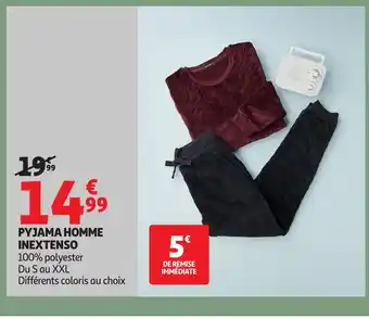 Auchan INEXTENSO Pyjama homme offre