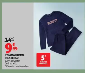 Auchan INEXTENSO Pyjama homme offre