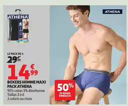 Auchan ATHENA Boxers homme maxi pack offre