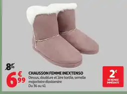 Auchan INEXTENSO Chausson femme offre