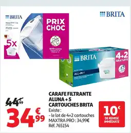 Auchan BRITA filtrante aluna +5 cartouches offre