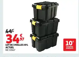 Auchan ACTUEL Lot de 3 malles offre