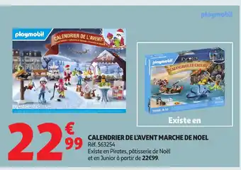 Auchan PLAYMOBIL Calendrier de l'avent marche de noel offre
