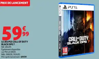 Auchan Le jeu ps5 call of duty black ops 7 offre