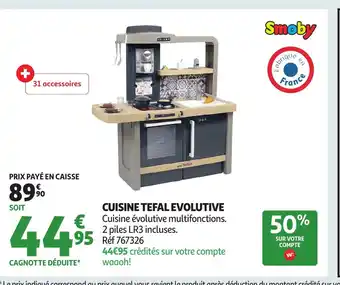 Auchan SMOBY Cuisine tefal evolutive offre