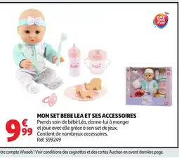 Auchan Mon set bebe lea et ses accessoires offre