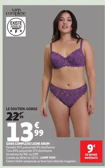 Auchan SANS COMPLEXE Ligne arum offre