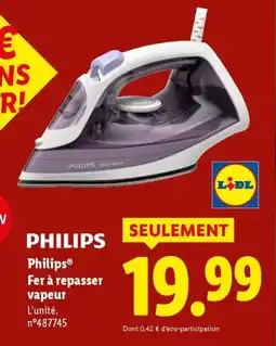 Lidl PHILIPS Fer à repasser vapeur offre