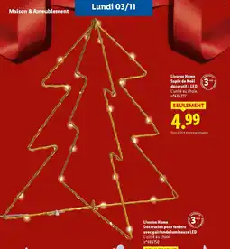 Lidl LIVARNO HOME Sapin de Noël décoratif à LED offre