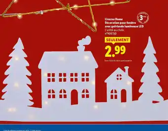 Lidl LIVARNO HOME Décoration pour fenêtre avec guirlande lumineuse LED offre