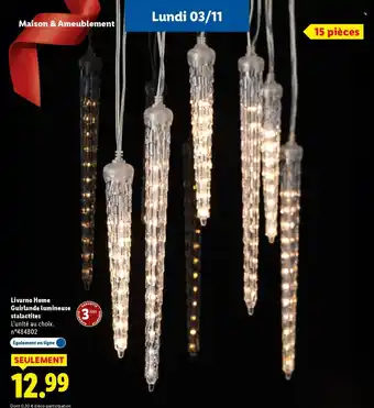 Lidl LIVARNO HOME Guilande lumineuse stalactites offre