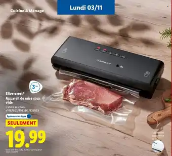 Lidl SILVERCREST Appareil de mise sous vide offre