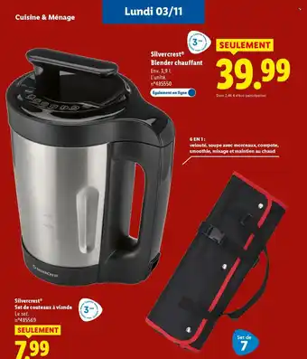 Lidl SILVERCREST Blender chauffant offre