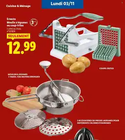 Lidl ERNESTO Moulin à légumes ou coup-frites offre