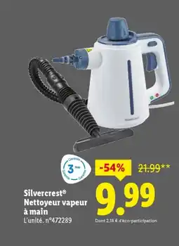 Lidl SILVERCREST Nettoyeur vapeur à main offre